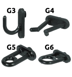 GANCIO IN NYLON PER PANNELLI PORTAUTENSILI G5