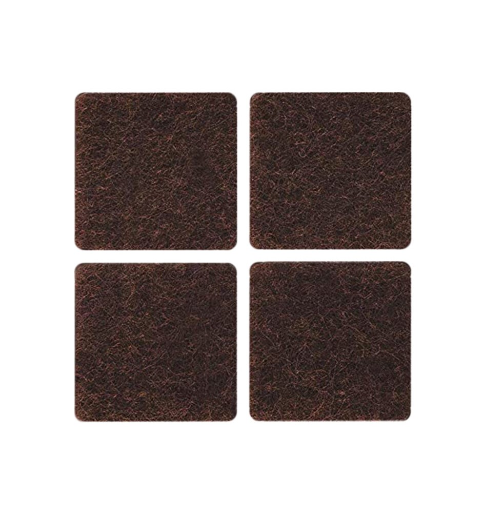 FELTRINO ADESIVO SEDIA MARRONE 30X 30 MM CF 6 PZ*