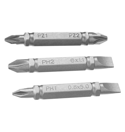 INSERTI PER AVVITATORI DOPPIA FUNZIONE IN SET PH1-SL5/PH2-SL6/PZ1-2 mm 86 (3pz)