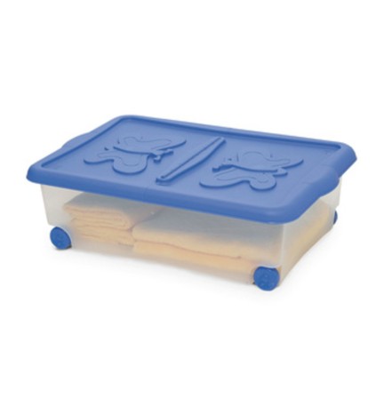 CONTENITORE ROLLING C/COPERCHIO ALI 60X40H18 CM