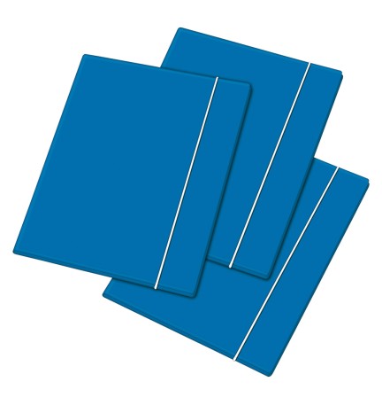 CARTELLINA CON ELASTICO blu