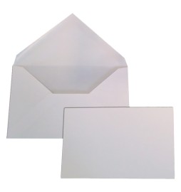 BUSTA CON BIGLIETTO mm 75 x 112 bianca - cf.100 pz