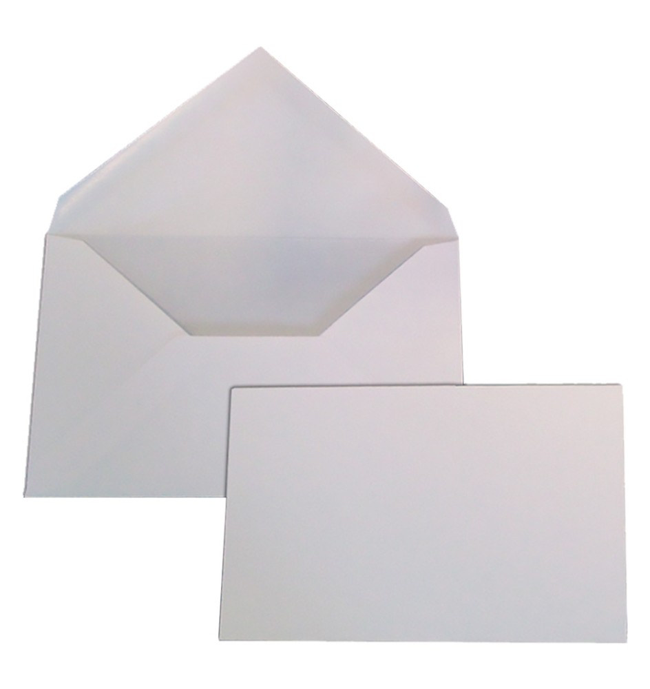 BUSTA CON BIGLIETTO mm 75 x 112 bianca - cf.100 pz