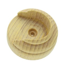 ROSETTA BASTONE LEGNO TENDA A PARETE D 35 MM NATURALE*