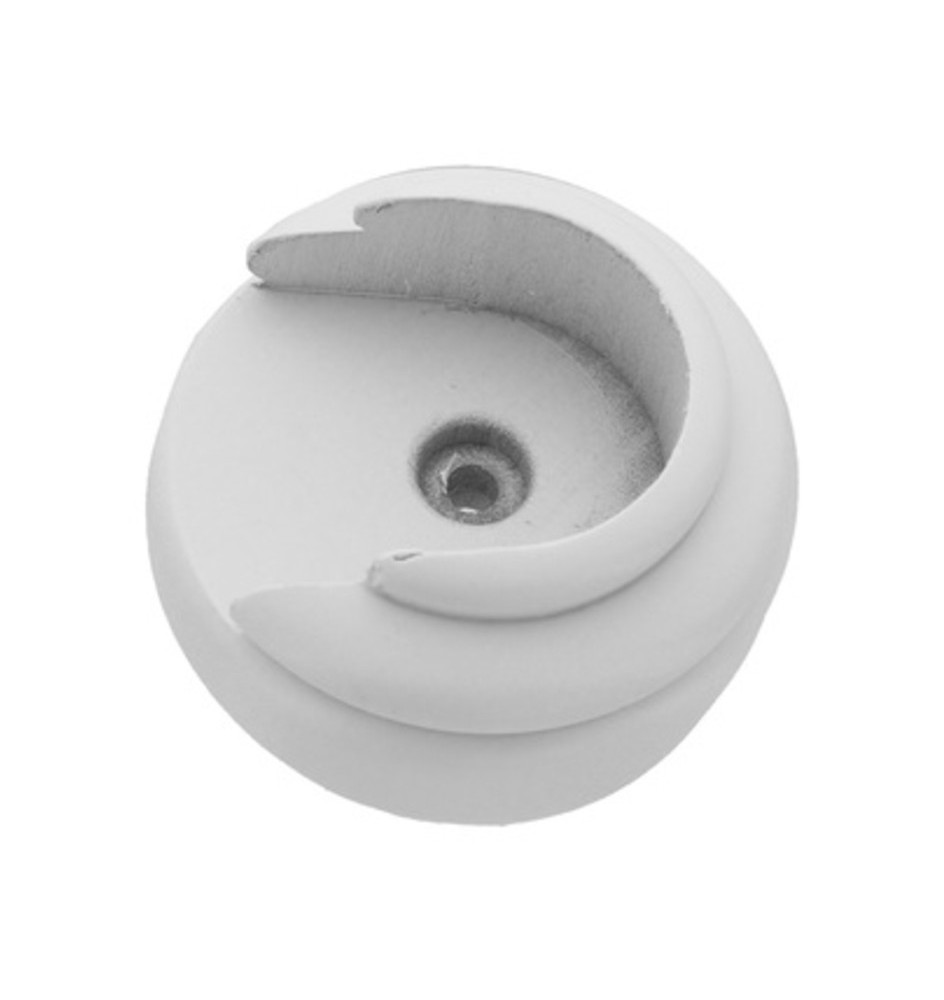 ROSETTA BASTONE LEGNO TENDA A PARETE D 35 MM BIANCO*