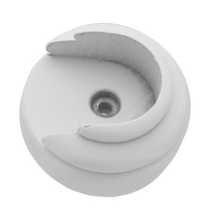 ROSETTA BASTONE LEGNO TENDA A PARETE D 35 MM BIANCO*