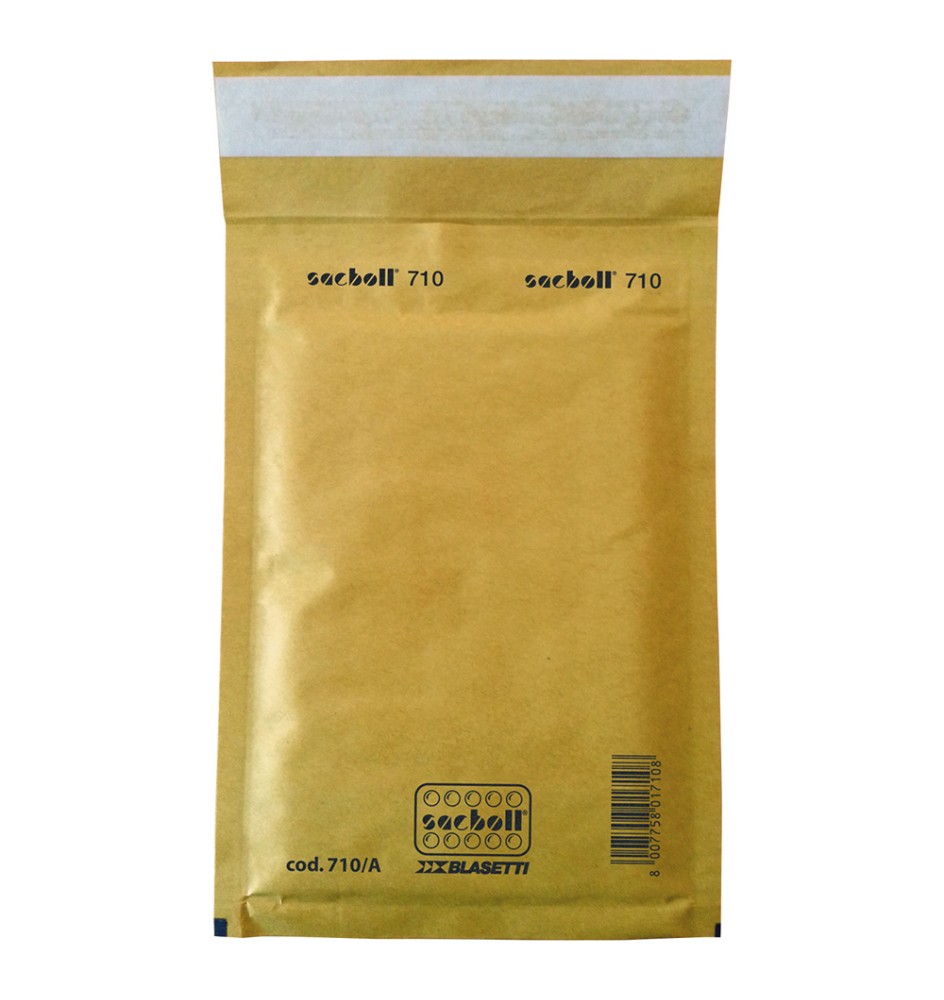 BUSTA CON IMBOTTITURA BOLLATA cm 17 x 27 gialla - cf.10 pz