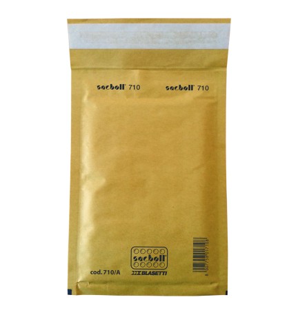 BUSTA CON IMBOTTITURA BOLLATA cm 32 x 50 gialla - cf.10 pz