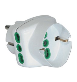 FME 82.230 ADATTATORE SCHUKO 2P+T BIPASSO+SCHUKO