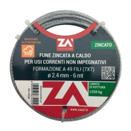 FUNE ACCIAIO ZINCATO 42F D 1,5 MM 25 M