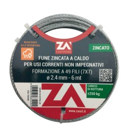 FUNE ACCIAIO ZINCATO 42F D 1,5 MM 25 M