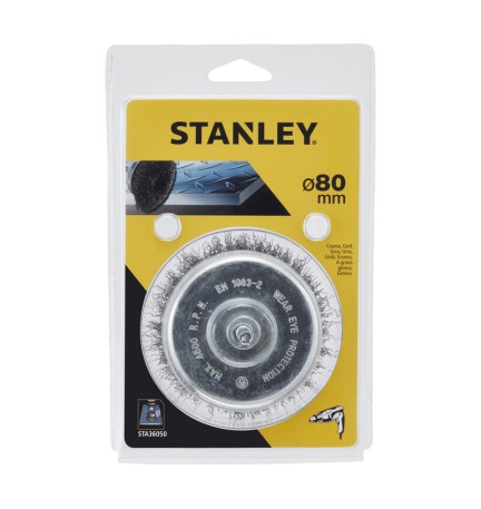 STANLEY STA36050 SPAZZOLA ACCIAIO A TAZZA D 85