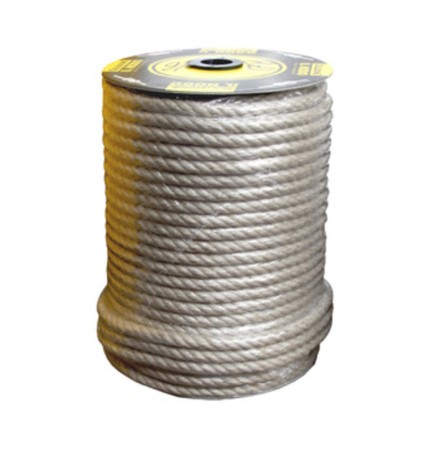 FUNE CANAPA CHIARA D 16 MM BOBINA 100 M CIRCA