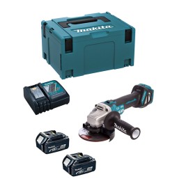 SMERIGLIATRICE ANGOLARE A BATTERIA 'DGA513RTJ' 18V batt.5,0 Ah Litio - 2 batterie