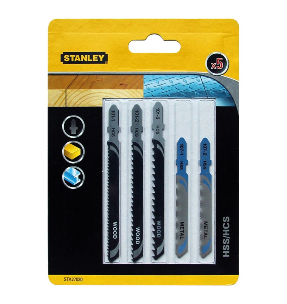 LAMA PER SEGHETTO ALTERNATIVO SET MISTO HCS (3 pz) + HSS (2 pz) - blister