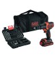 TRAPANO AVVITATORE A BATTERIA CON PERCUSSIONE 'BDCHD18S32-QW' 18V - 1,5 ah Litio