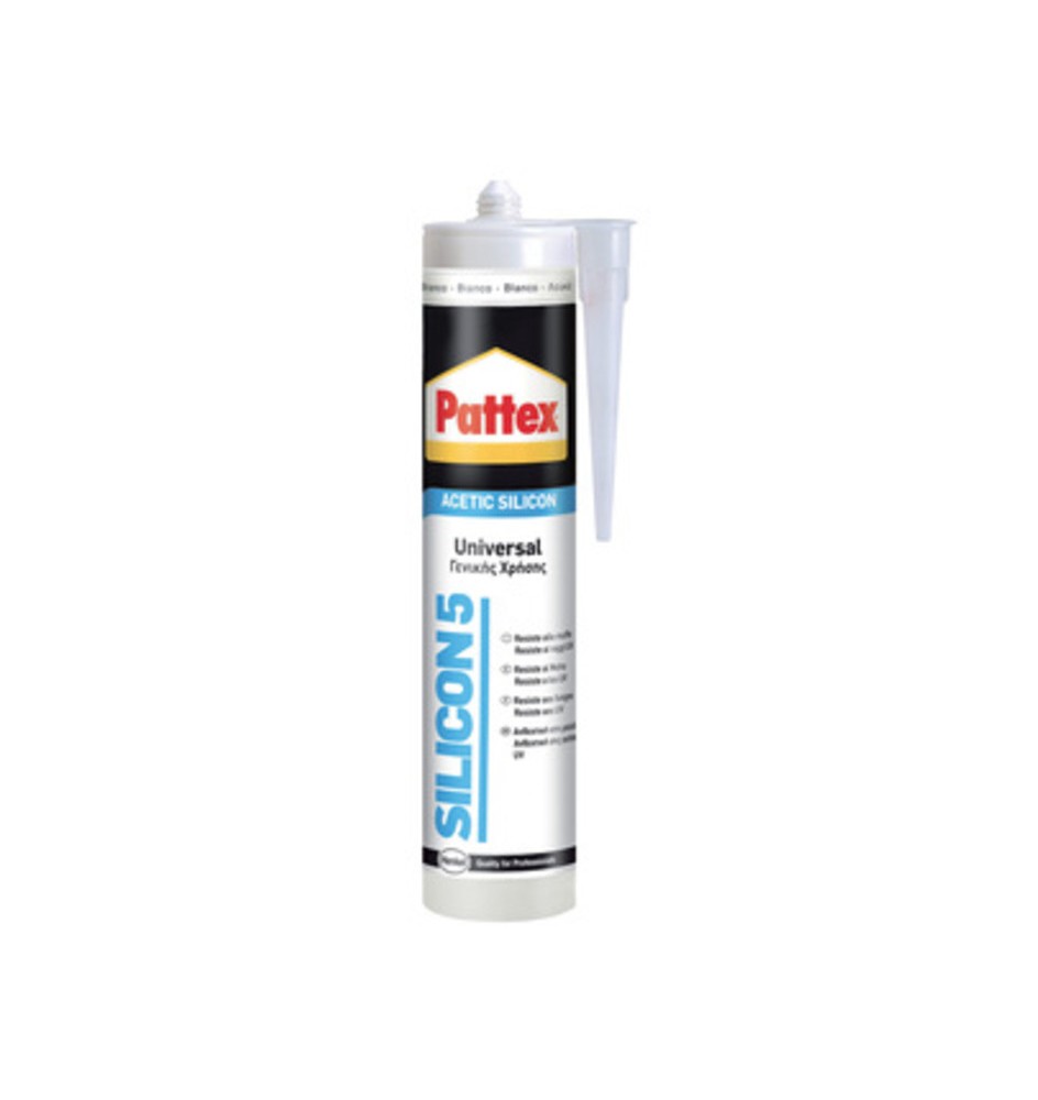 PATTEX SILICON 5 UNIVERSALE TRASPAR 280 ML CARTUC