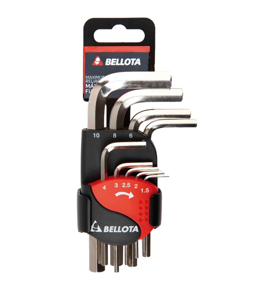 CHIAVI ESAGONALI IN SERIE (1,5-10) 9 pezzi