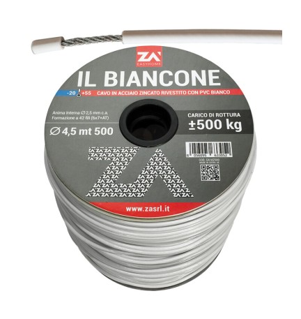 FILO STENDIBIANCHERIA BIANCONE ACC ZIN D 4,5 MM