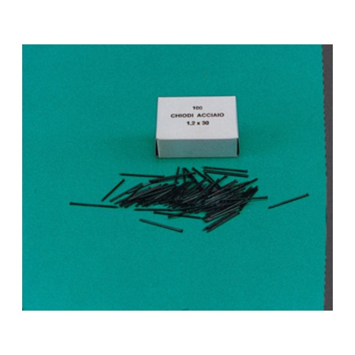 CHIODINI GRUPPINI ACCIAIO 1,2X30 MM SCATOLA 100 PZ