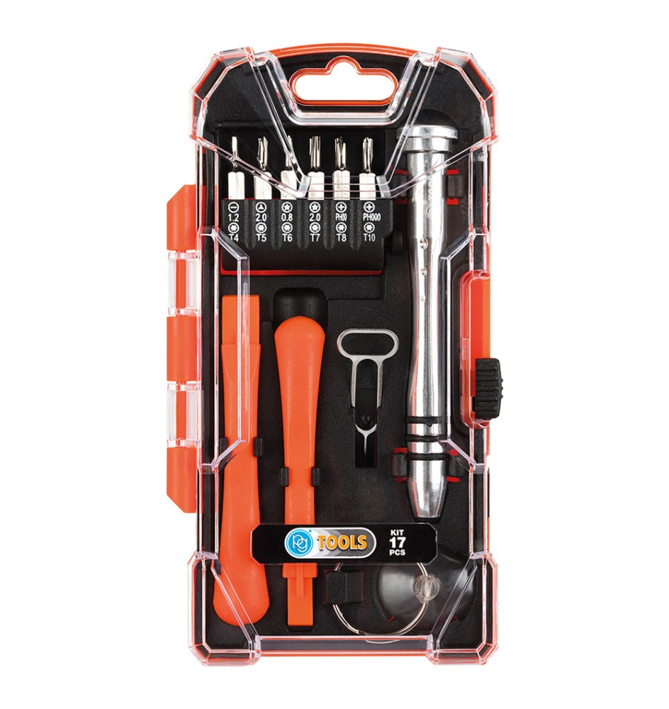 ACCESSORI RIPARAZIONE SMARTPHONE/PC IN KIT set 17 pezzi