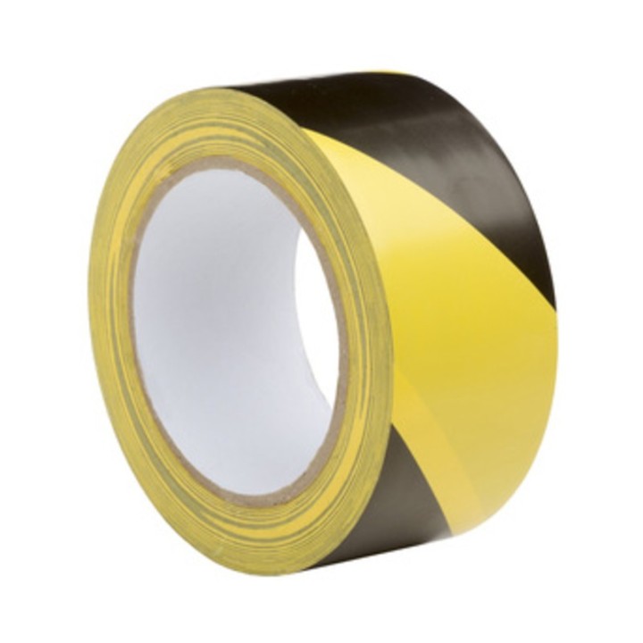NASTRO SEGNALETICO 50MMX33M ADESIVO GIALLO NERO