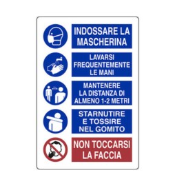 TARGA 20X30 IND.MASCH+LAV.MANI+MANT.DIST SIC