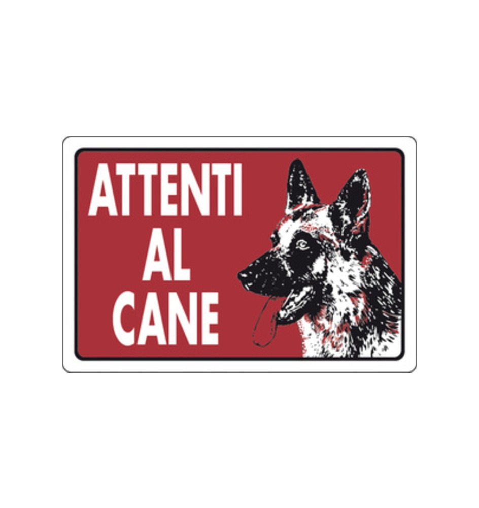 TARGA SEGNALETICA ATTENTI AL CANE