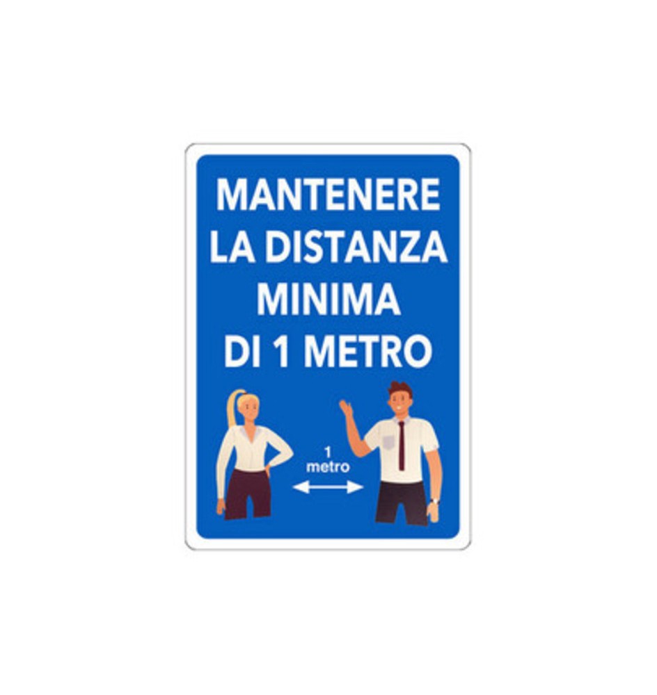 ETIC.ADES.30X20 MANTENERE DIST. MINIM. DI 1MT