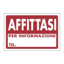 TARGA SEGNALETICA AFFITTASI