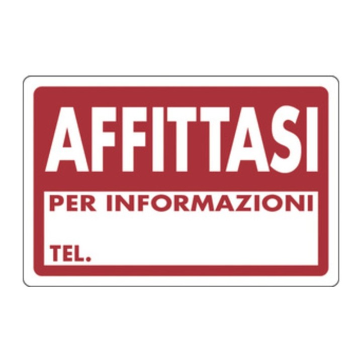 TARGA SEGNALETICA AFFITTASI