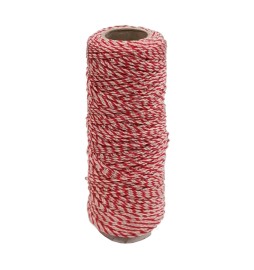 LENZA P/MURATORE IN PP BIANCO ROSSO 100 M