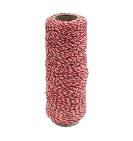 LENZA P/MURATORE IN PP BIANCO ROSSO 100 M