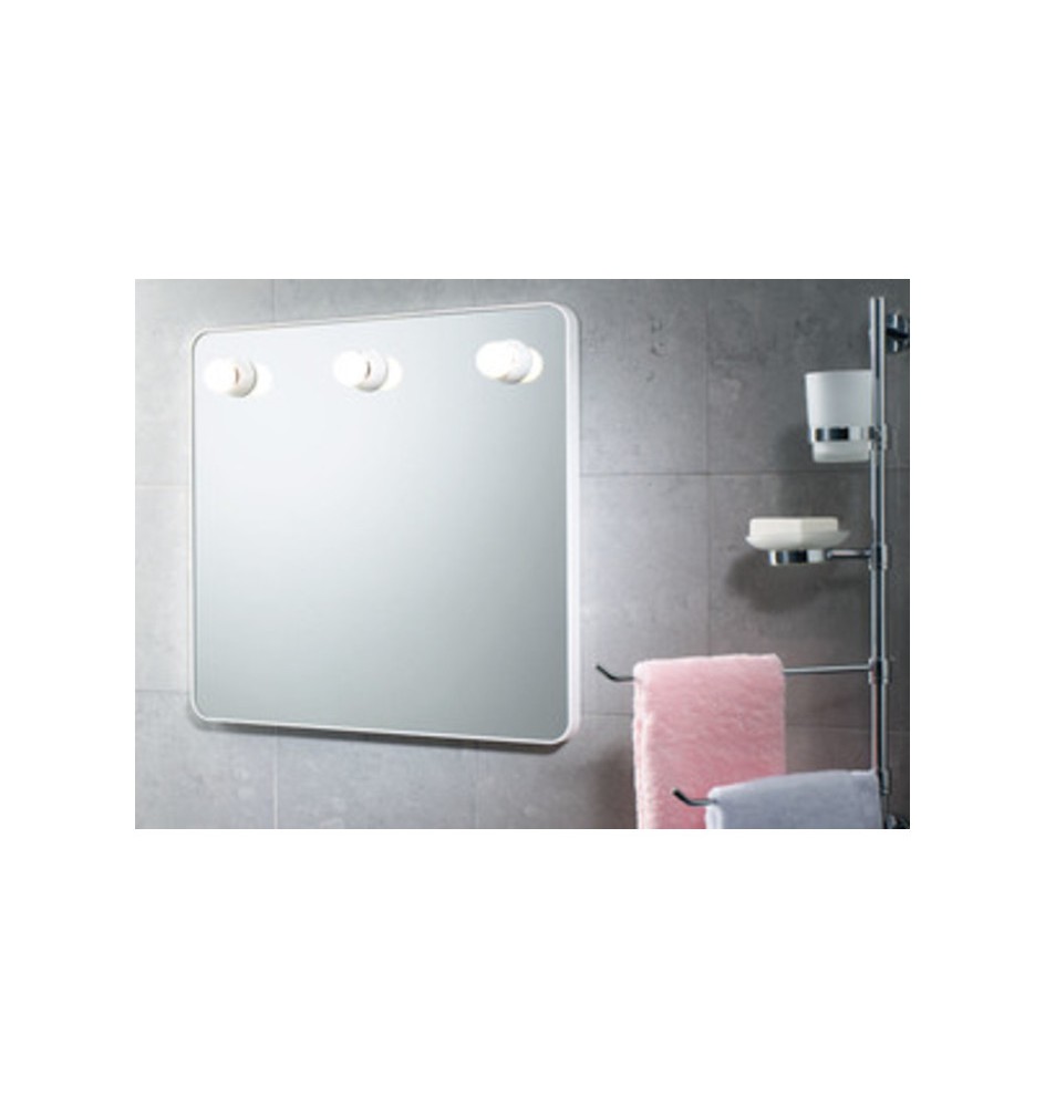 GEDY 6005 SPECCHIO C/LUCI 55X55 CM BIANCO