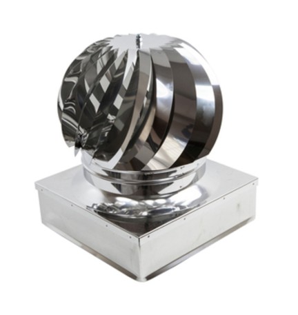 FUMAIOLO TURBO INOX AISI 304 C/CUSCINETTI 25X25 CM