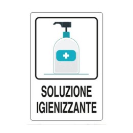 TARGA ADES. 20X30 SOLUZIONE IGIENIZZANTE
