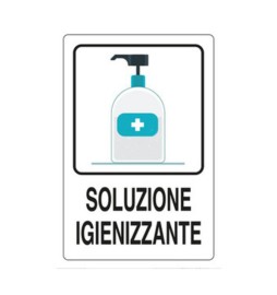 TARGA ADES. 20X30 SOLUZIONE IGIENIZZANTE