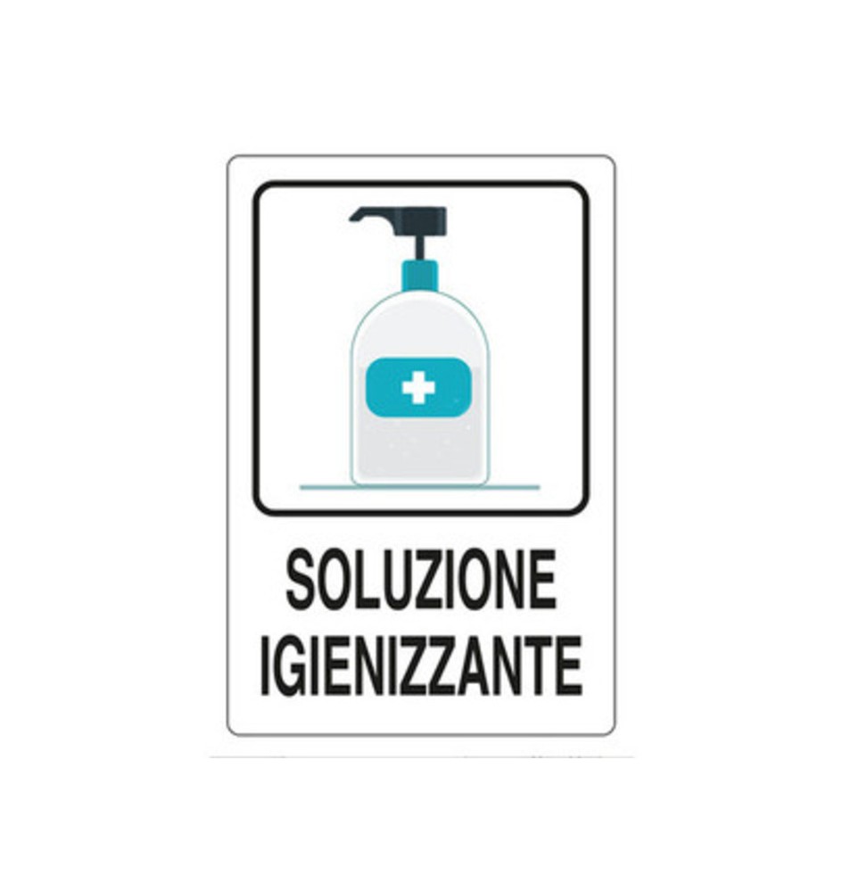 TARGA ADES. 20X30 SOLUZIONE IGIENIZZANTE