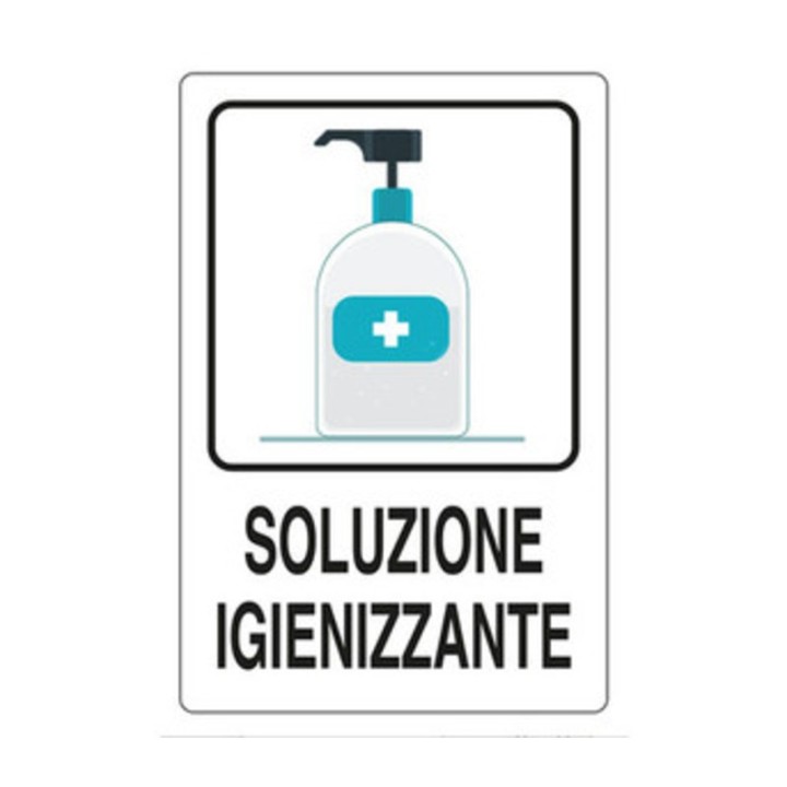 TARGA ADES. 20X30 SOLUZIONE IGIENIZZANTE