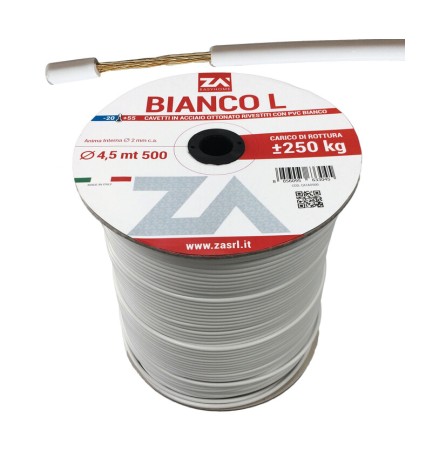 FILO STENDIBIANCHERIA BIANCO L ACC OTT D 4,5 MM
