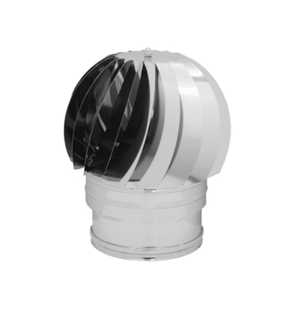 FUMAIOLO TURBO INOX AISI 304 C/CUSCINETTI D 13 CM