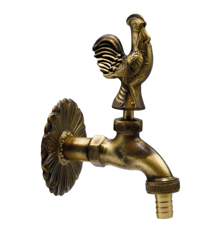 RUBINETTO ORNAMENTALE 'GALLETTO' 1/2 con maniglia e rosone