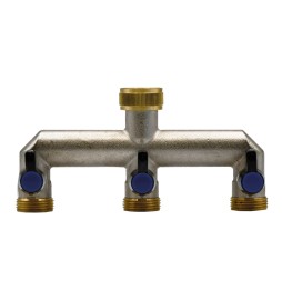 DERIVAZIONE IN METALLO A TRE VIE 3/4-3/4x3/4x3/4