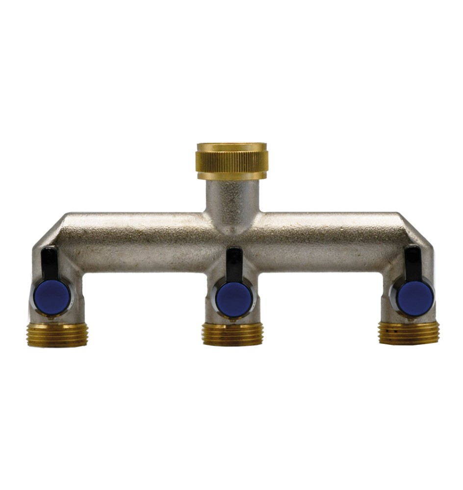 DERIVAZIONE IN METALLO A TRE VIE 3/4-3/4x3/4x3/4