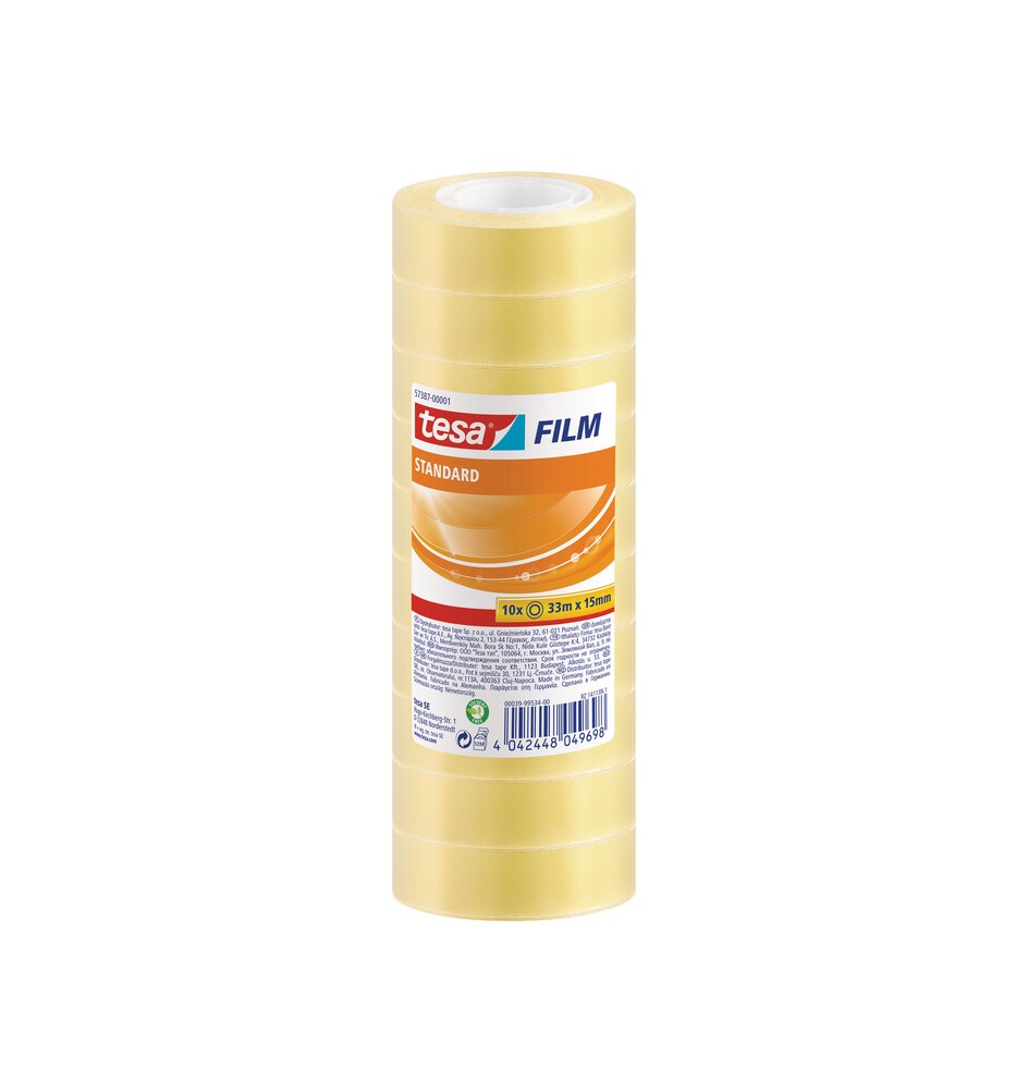 NASTRO TRASPARENTE TESA TORRE 10 PZ 15MMX33M