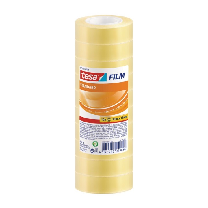 NASTRO TRASPARENTE TESA TORRE 10 PZ 15MMX33M