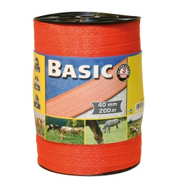 FETTUCCIA ELETTRICA H 40 mm - 12 fili - mt. 200 arancio