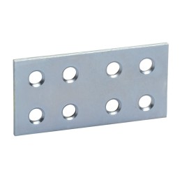PIASTRINA DRITTA ZINCATA 8 FORI 60 MM