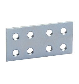 PIASTRINA DRITTA ZINCATA 8 FORI 60 MM