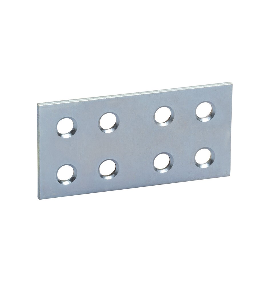 PIASTRINA DRITTA ZINCATA 8 FORI 60 MM